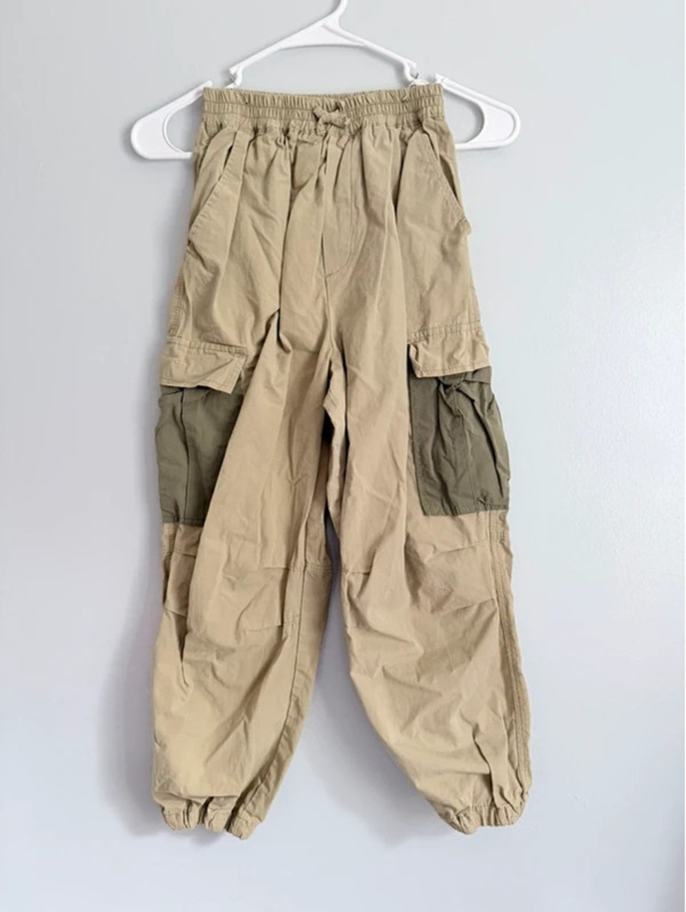 Zara Kids Two Tone Cargo Parachute Pants Size 11-12